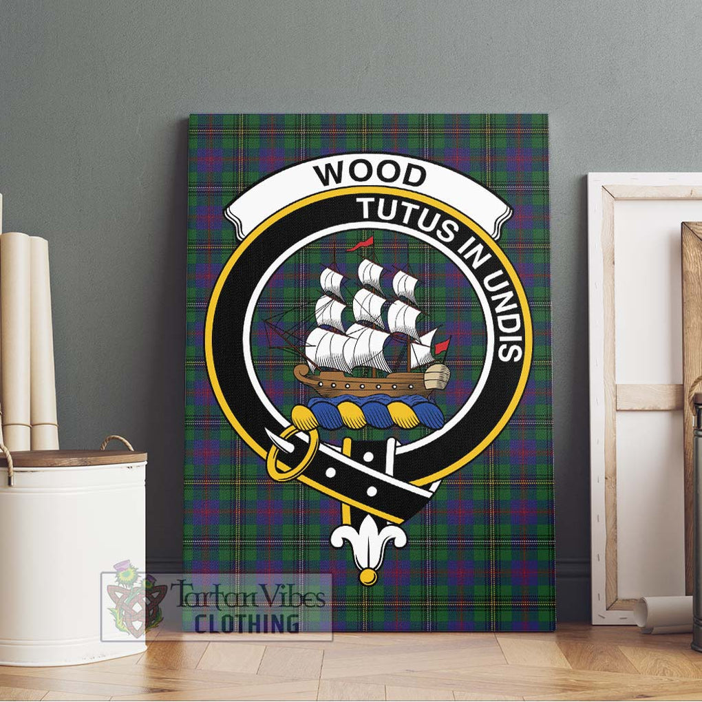 Wood Tartan Canvas Print Wall Art with Family Crest Without Frame - Tartan Vibes Clothing