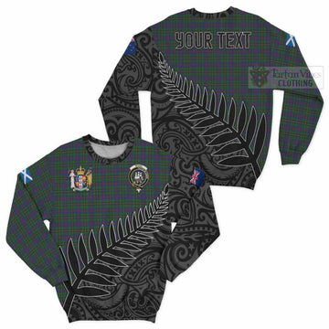 Wood Crest Tartan Sweatshirt with New Zealand Silver Fern Half Style