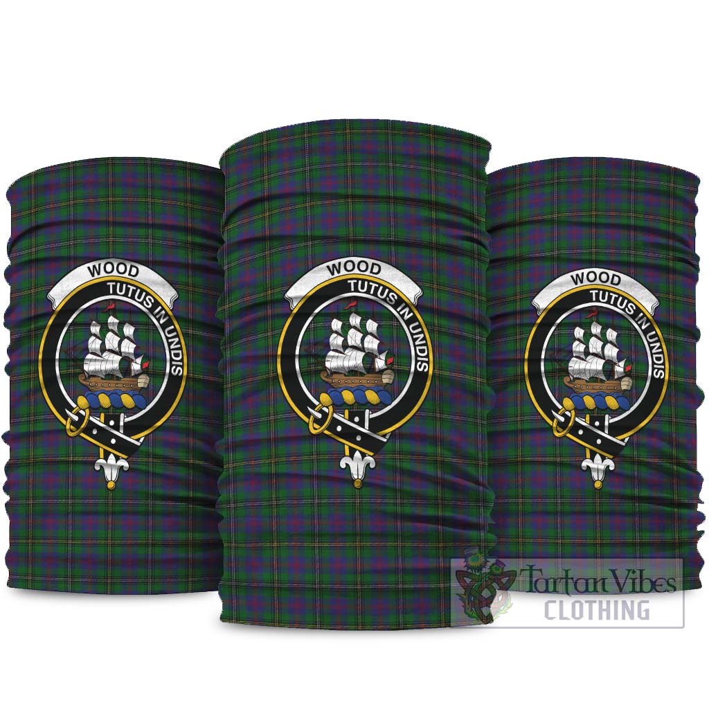 Wood Tartan Neck Gaiters, Tartan Bandanas, Tartan Head Band with Family Crest