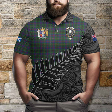 Wood Crest Tartan Polo Shirt with New Zealand Silver Fern Half Style