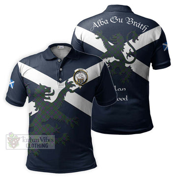 Wood Tartan Lion Rampant Polo Shirt Proudly Display Your Heritage with Alba Gu Brath and Clan Name