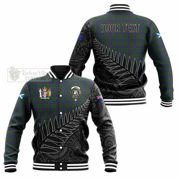 Wood Crest Tartan Baseball Jacket with New Zealand Silver Fern Half Style