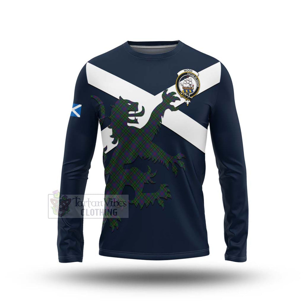 Tartan Vibes Clothing Wood Tartan Lion Rampant Long Sleeve T-Shirt – Proudly Display Your Heritage with Alba Gu Brath and Clan Name