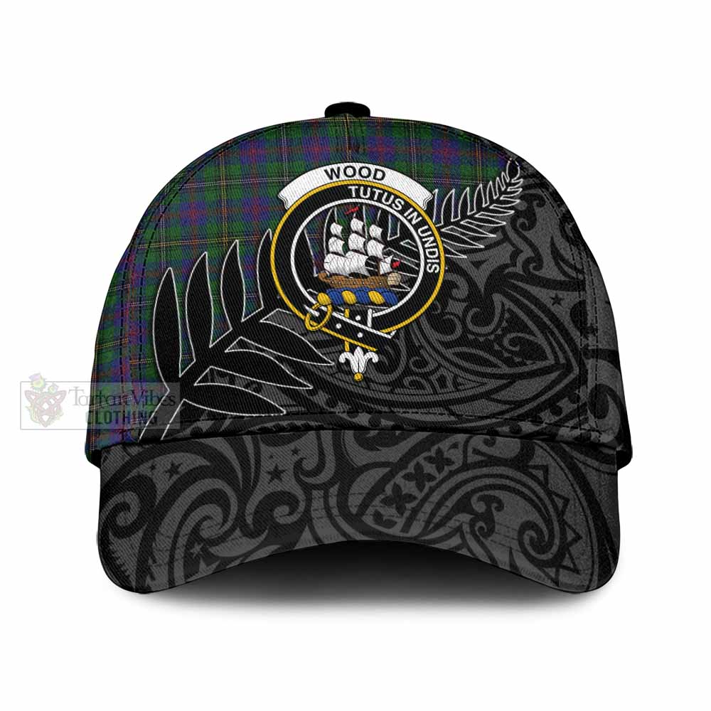 Tartan Vibes Clothing Wood Tartan Classic Cap with New Zealand Silver Fern Half Style