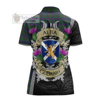 Wood Tartan Family Crest Women's Polo Shirt Lion Rampant Royal Thistle Shield Celtic Inspired - Tartan Vibes Clothing