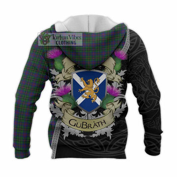 Wood Tartan Family Crest Knitted Hoodie Lion Rampant Royal Thistle Shield Celtic Inspired - Tartan Vibes Clothing