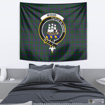 Wood Tartan Tapestry Wall Hanging and Home Decor for Room with Family Crest