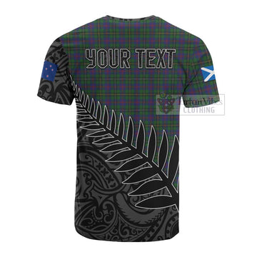 Wood Crest Tartan Cotton T-shirt with New Zealand Silver Fern Half Style