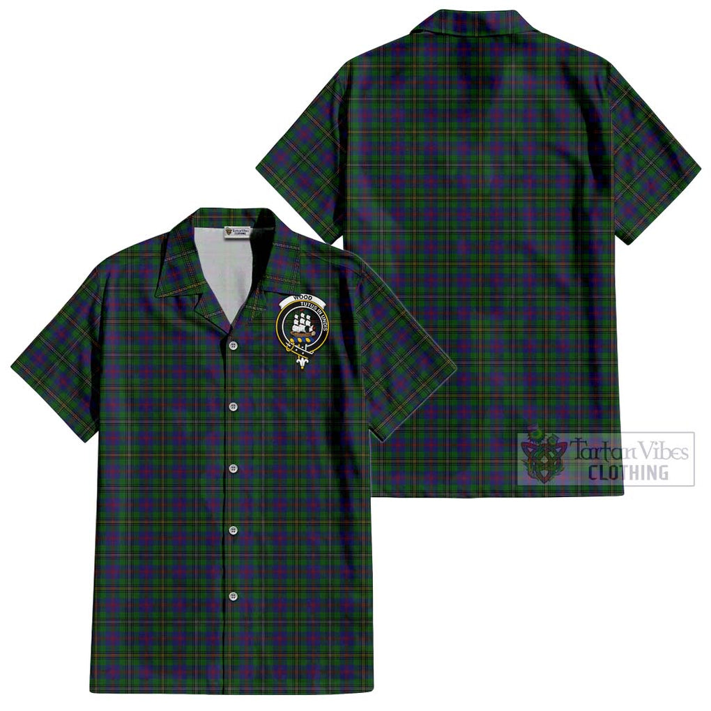 Wood Tartan Cotton Hawaiian Shirt with Family Crest Kid - Tartan Vibes Clothing