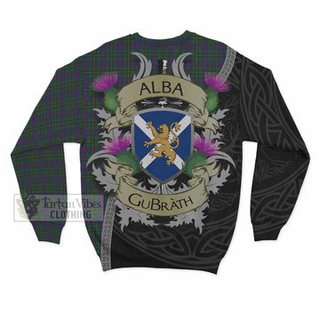 Wood Tartan Family Crest Sweatshirt Lion Rampant Royal Thistle Shield Celtic Inspired - Tartan Vibes Clothing
