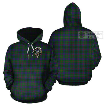 Wood Tartan Cotton Hoodie with Family Crest