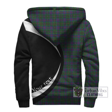 Wood Tartan Sherpa Hoodie with Family Crest Circle Style