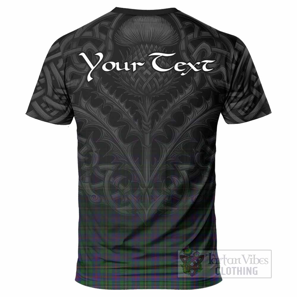 Tartan Vibes Clothing Wood Tartan T-Shirt with Family Crest Celtic Thistle Vibes