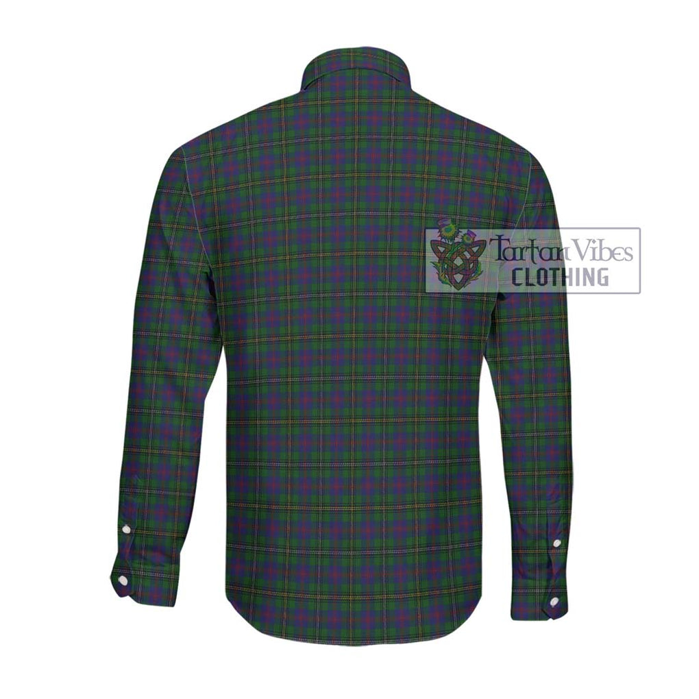 Wood Tartan Long Sleeve Button Shirt with Family Crest DNA In Me Style - Tartanvibesclothing Shop