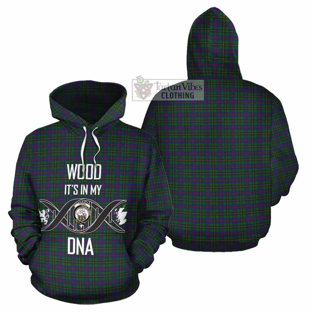 Tartan Vibes Clothing Wood Tartan Cotton Hoodie with Family Crest DNA In Me Style