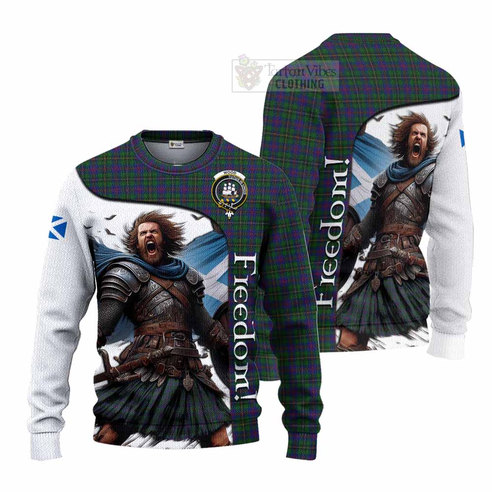 Tartan Vibes Clothing Wood Crest Tartan Knitted Sweater Inspired by the Freedom of Scottish Warrior