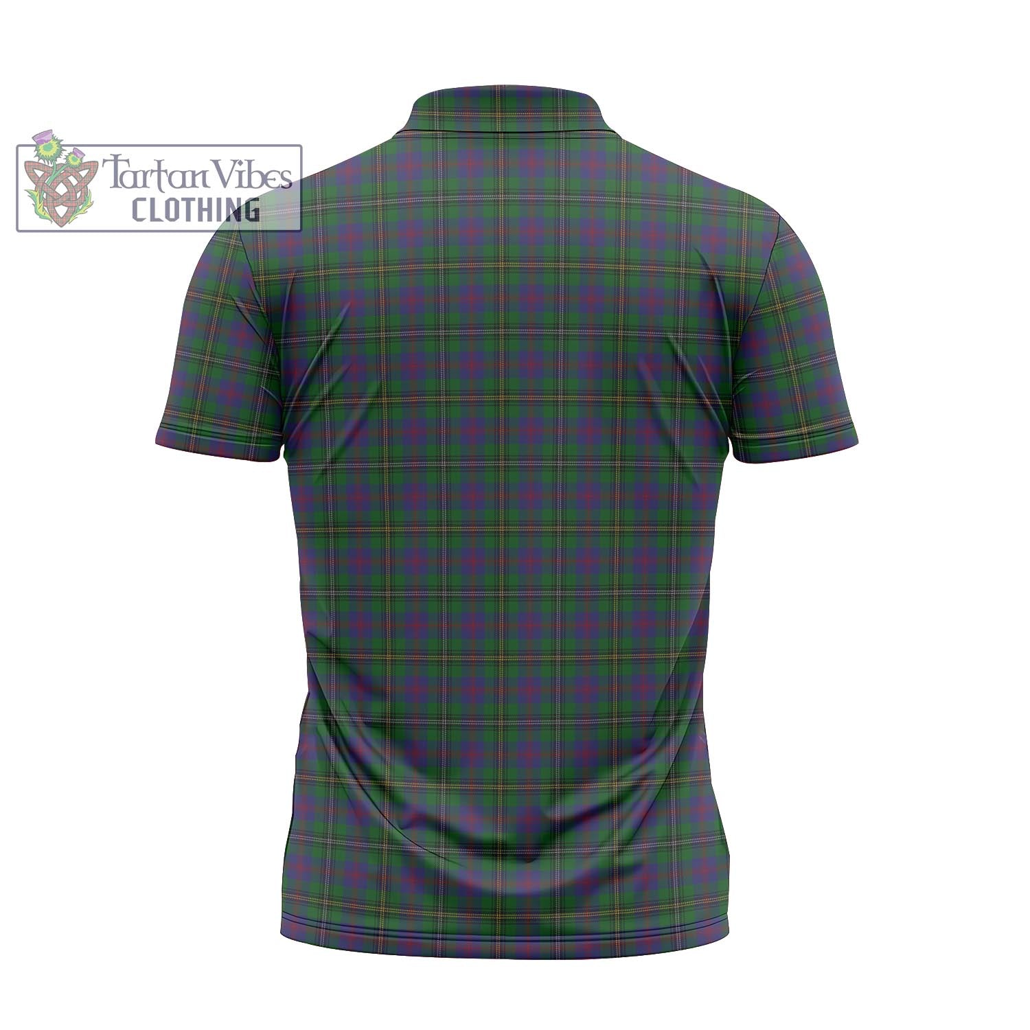 Tartan Vibes Clothing Wood Tartan Zipper Polo Shirt with Family Crest