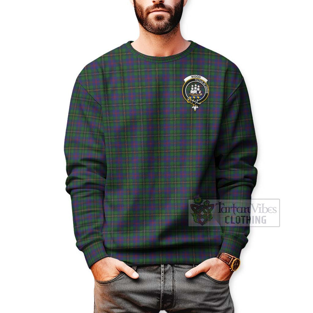 Tartan Vibes Clothing Wood Tartan Sweatshirt with Family Crest Celtic Skull Style