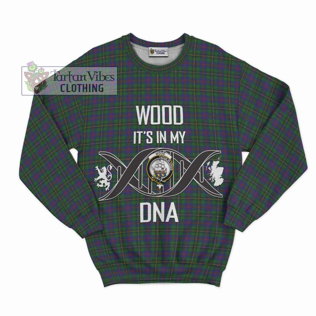 Wood Tartan Sweatshirt with Family Crest DNA In Me Style - Tartanvibesclothing Shop