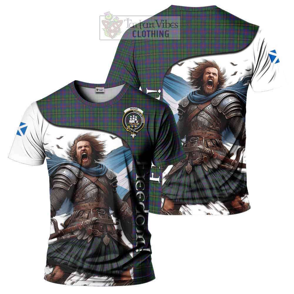 Wood Crest Tartan T-Shirt Inspired by the Freedom of Scottish Warrior