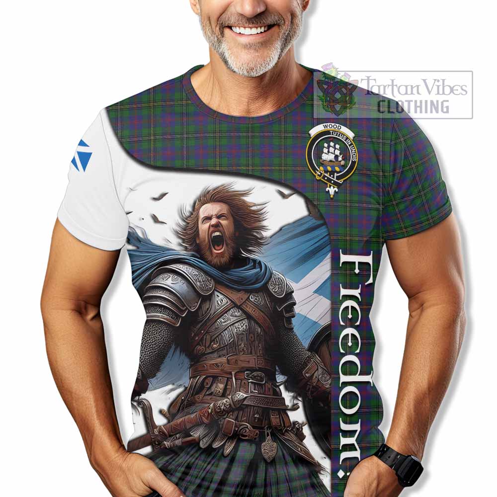 Wood Crest Tartan T-Shirt Inspired by the Freedom of Scottish Warrior