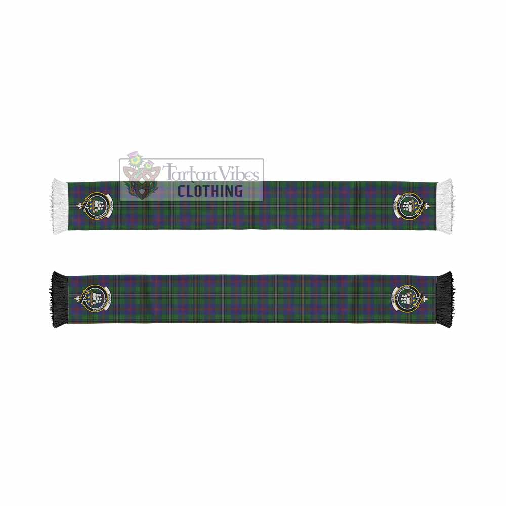 Wood Tartan Ruffneck Scarf with Family Crest - Tartan Vibes Clothing