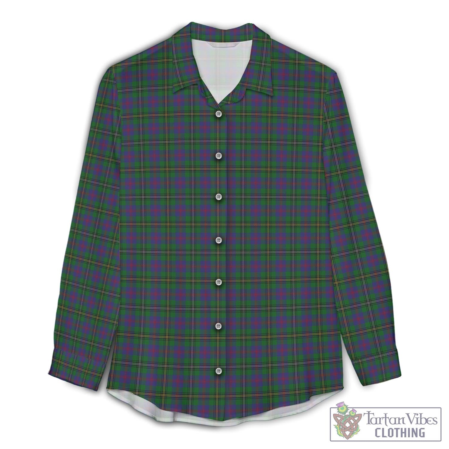 Wood Tartan Womens Casual Shirt