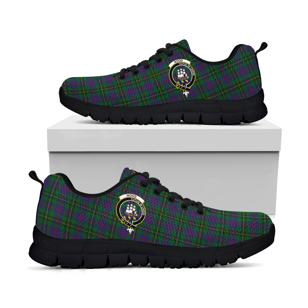 Wood Tartan Sneakers with Family Crest - Tartan Vibes Clothing