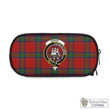 Wood Dress Tartan Pen and Pencil Case with Family Crest