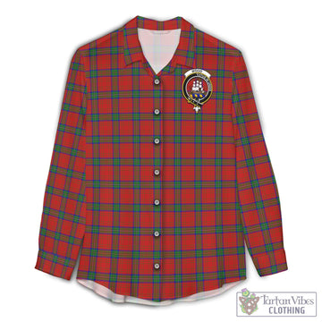 Wood Dress Tartan Women's Casual Shirt with Family Crest