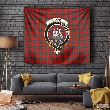 Wood Dress Tartan Tapestry Wall Hanging and Home Decor for Room with Family Crest