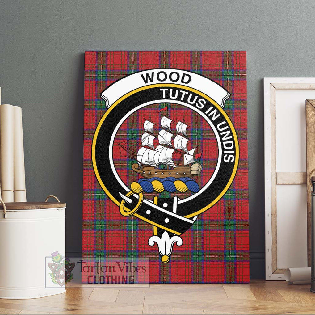 Wood Dress Tartan Canvas Print Wall Art with Family Crest Without Frame - Tartan Vibes Clothing