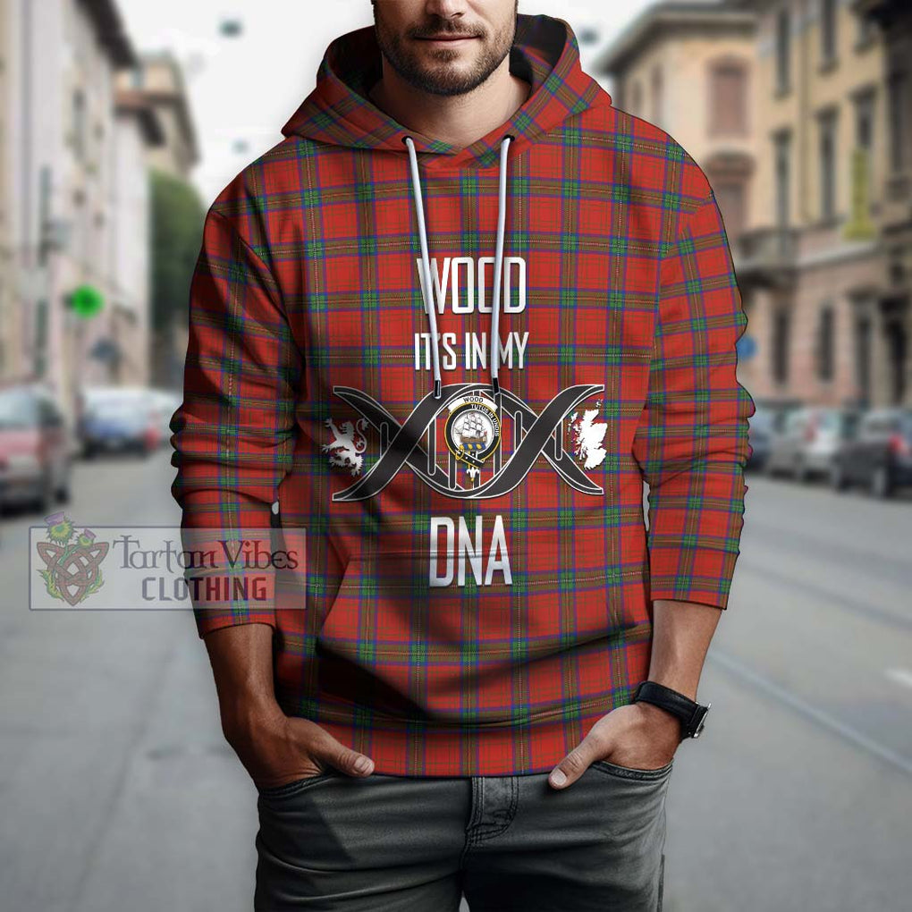 Wood Dress Tartan Hoodie with Family Crest DNA In Me Style Pullover Hoodie - Tartanvibesclothing Shop