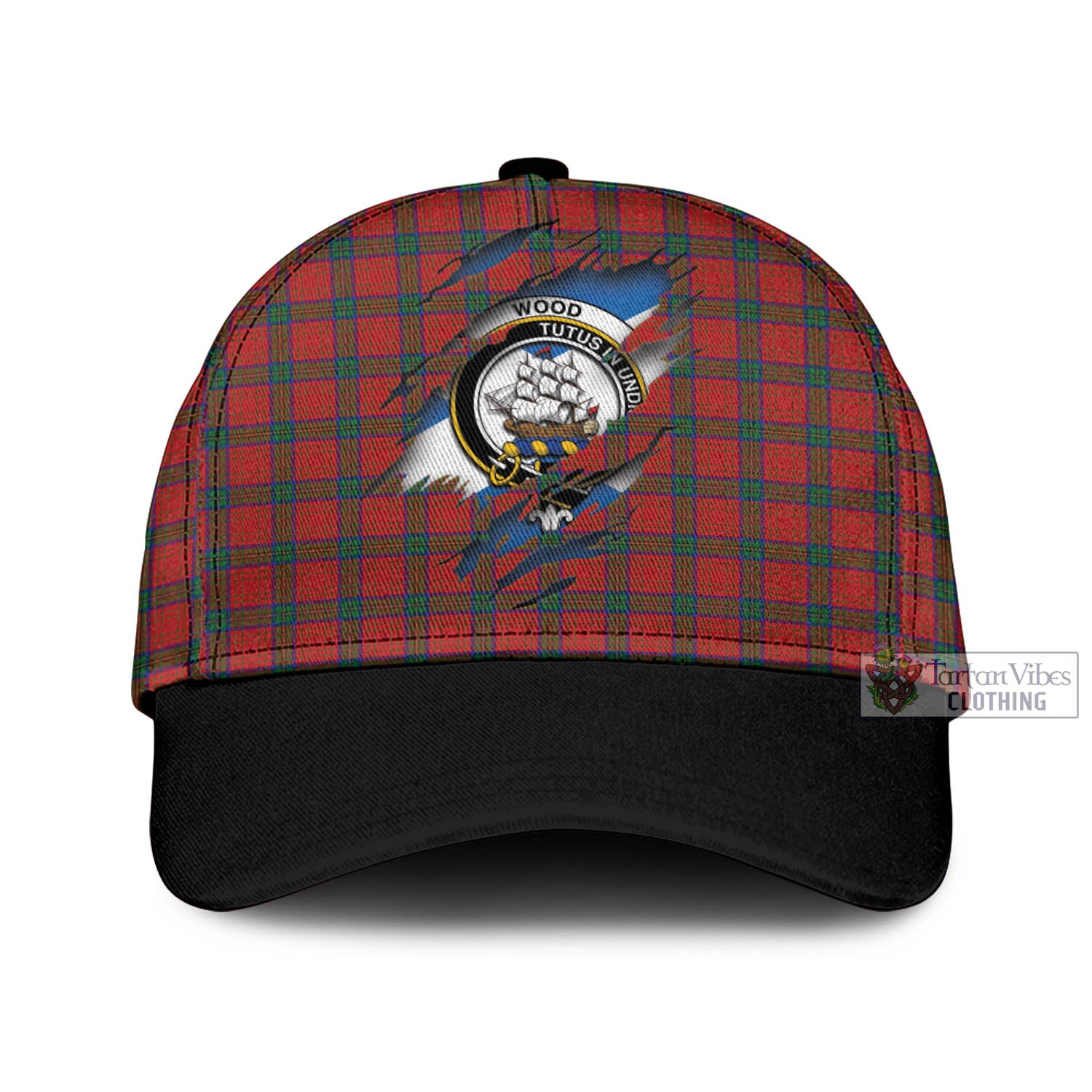 Tartan Vibes Clothing Wood Dress Tartan Classic Cap with Family Crest In Me Style