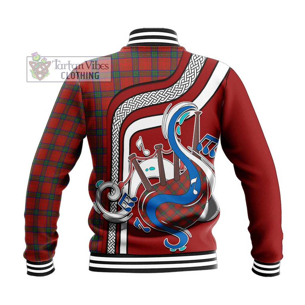 Tartan Vibes Clothing Wood Dress Tartan Baseball Jacket with Epic Bagpipe Style