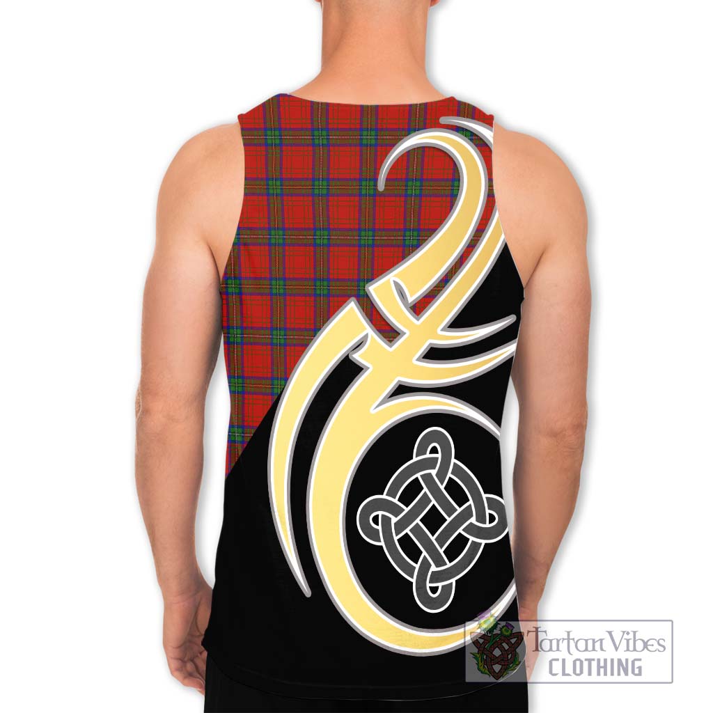 Wood Dress Tartan Men's Tank Top with Family Crest and Celtic Symbol Style - Tartan Vibes Clothing