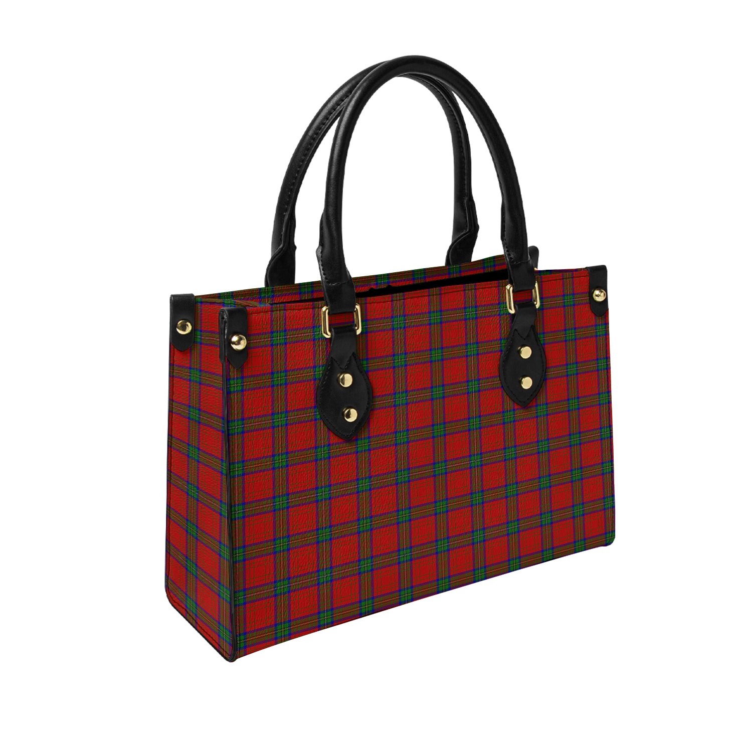 wood-dress-tartan-leather-bag