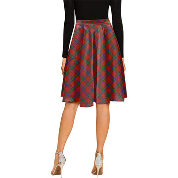 Wood Dress Tartan Melete Pleated Midi Skirt