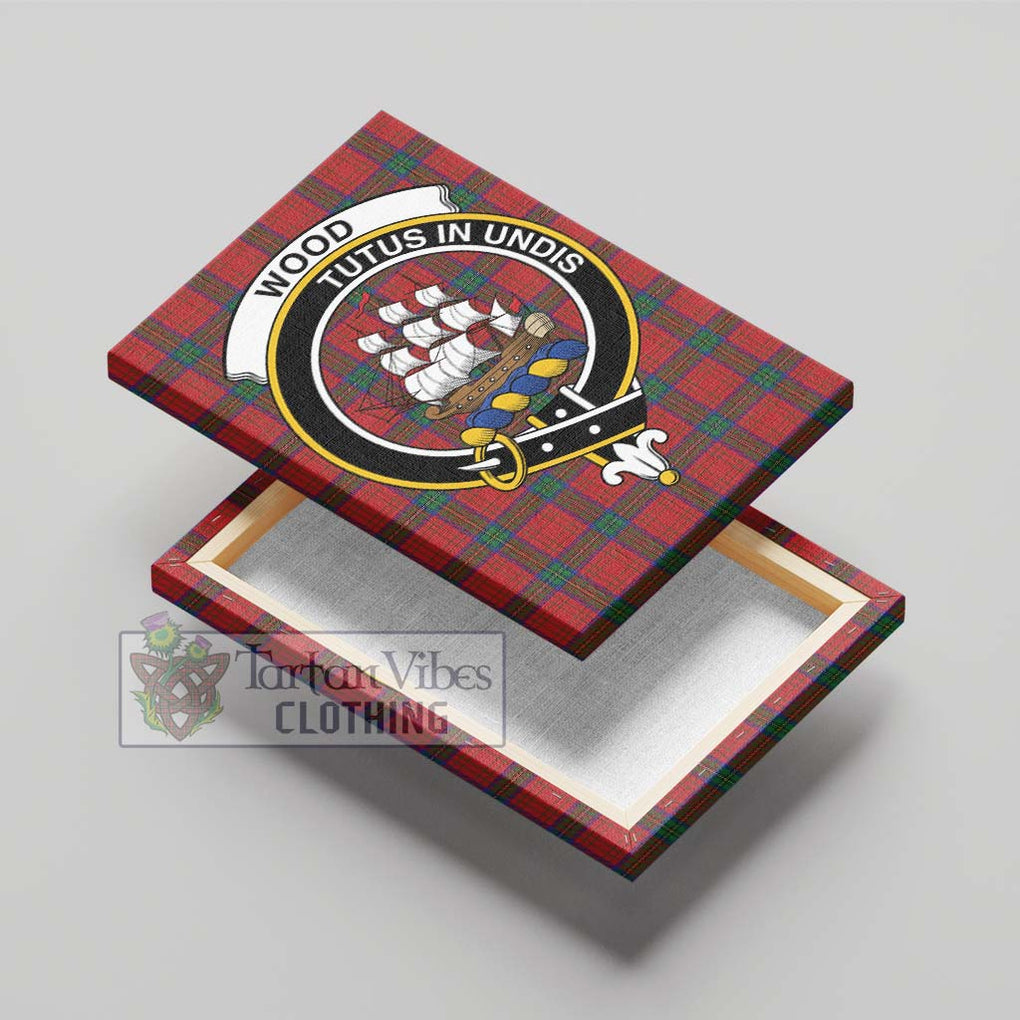 Wood Dress Tartan Canvas Print Wall Art with Family Crest - Tartan Vibes Clothing