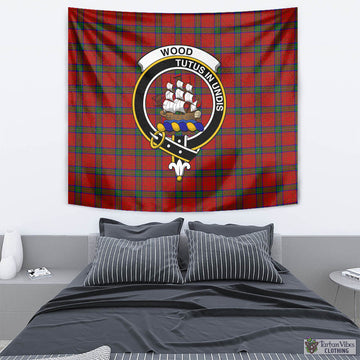 Wood Dress Tartan Tapestry Wall Hanging and Home Decor for Room with Family Crest