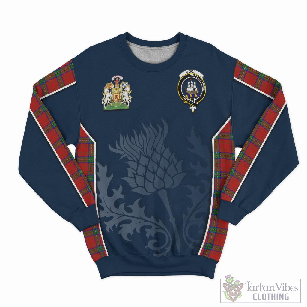 Tartan Vibes Clothing Wood Dress Tartan Sweatshirt with Family Crest and Scottish Thistle Vibes Sport Style