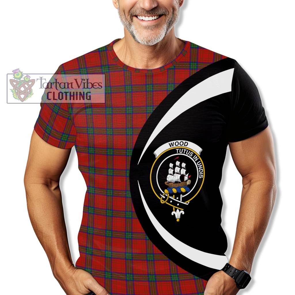 Tartan Vibes Clothing Wood Dress Tartan T-Shirt with Family Crest Circle Style