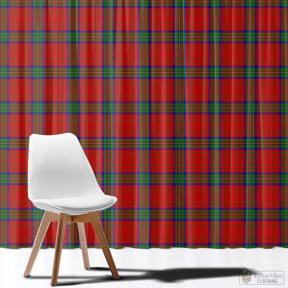 Wood Dress Tartan Window Curtain