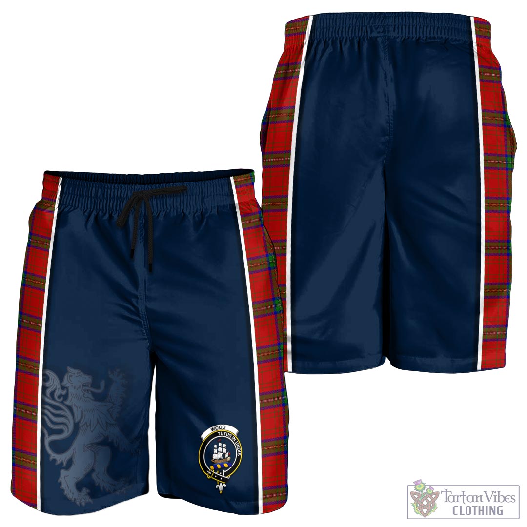 Tartan Vibes Clothing Wood Dress Tartan Men's Shorts with Family Crest and Lion Rampant Vibes Sport Style