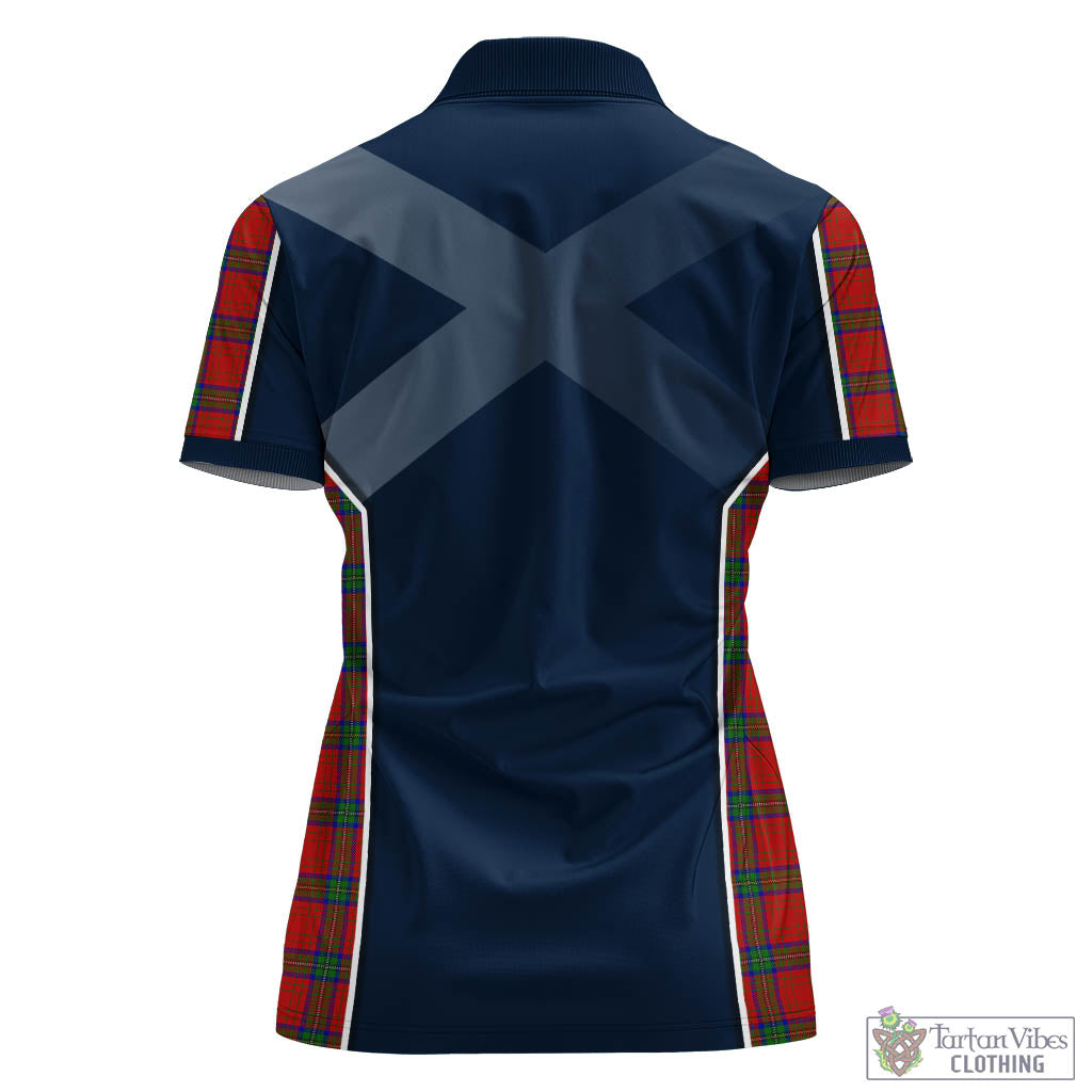 Tartan Vibes Clothing Wood Dress Tartan Women's Polo Shirt with Family Crest and Scottish Thistle Vibes Sport Style