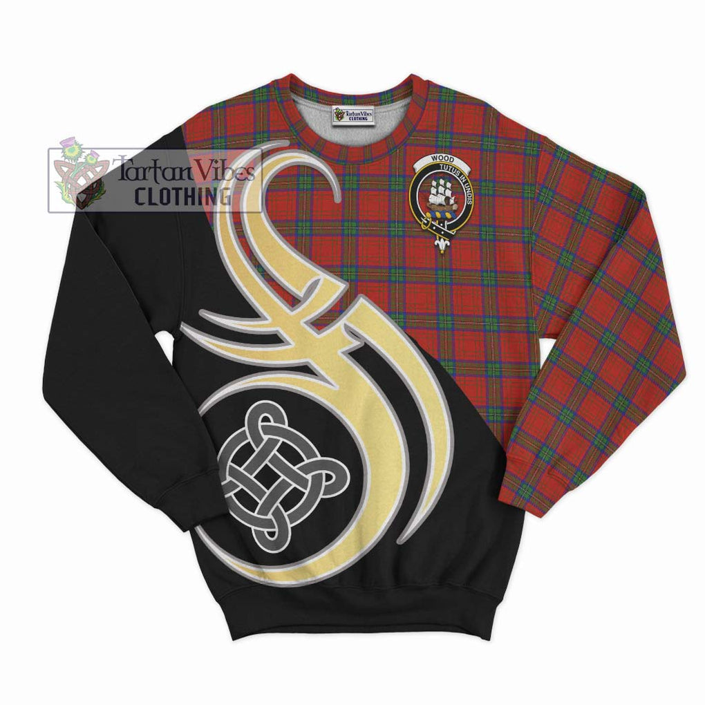 Wood Dress Tartan Sweatshirt with Family Crest and Celtic Symbol Style - Tartan Vibes Clothing