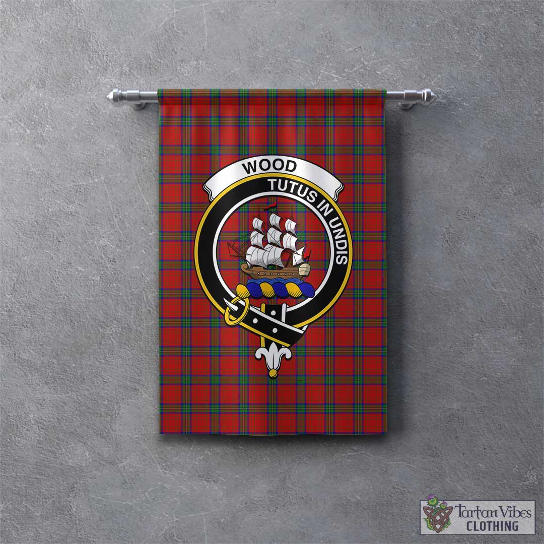 Tartan Vibes Clothing Wood Dress Tartan Gonfalon, Tartan Banner with Family Crest