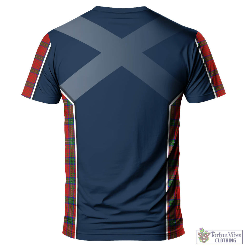 Tartan Vibes Clothing Wood Dress Tartan T-Shirt with Family Crest and Lion Rampant Vibes Sport Style