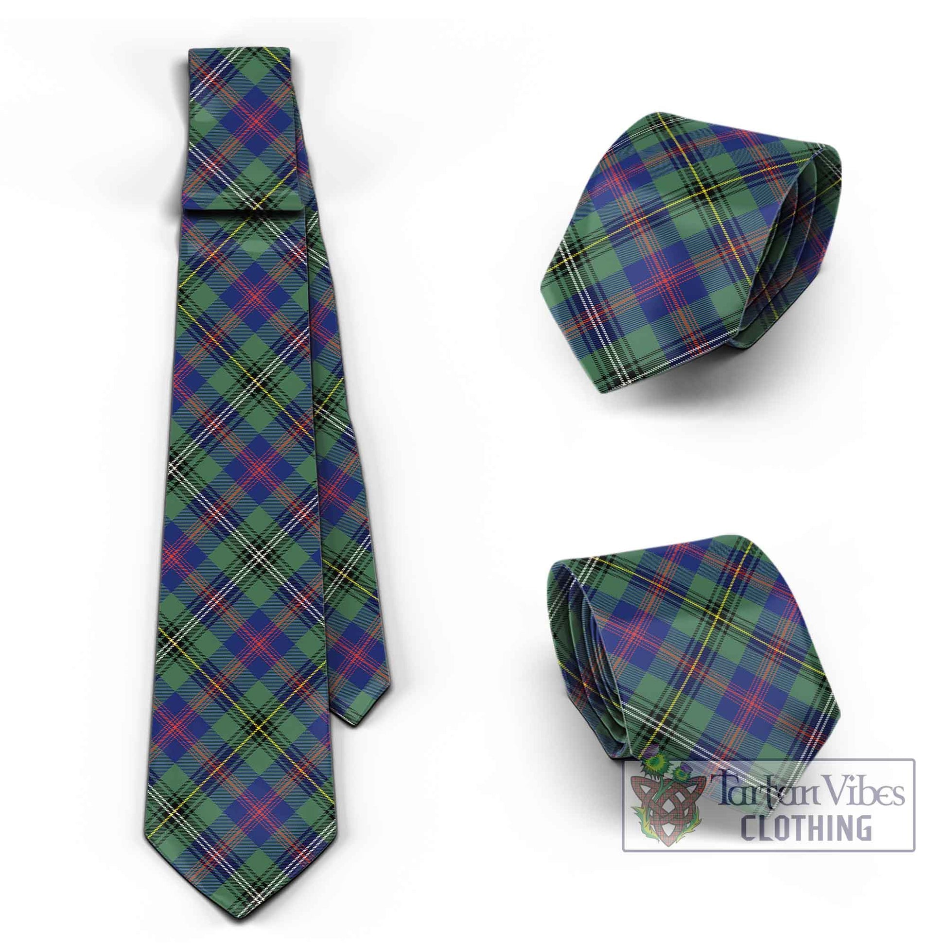 Tartan Vibes Clothing Wood Modern Tartan Classic Necktie Cross Style