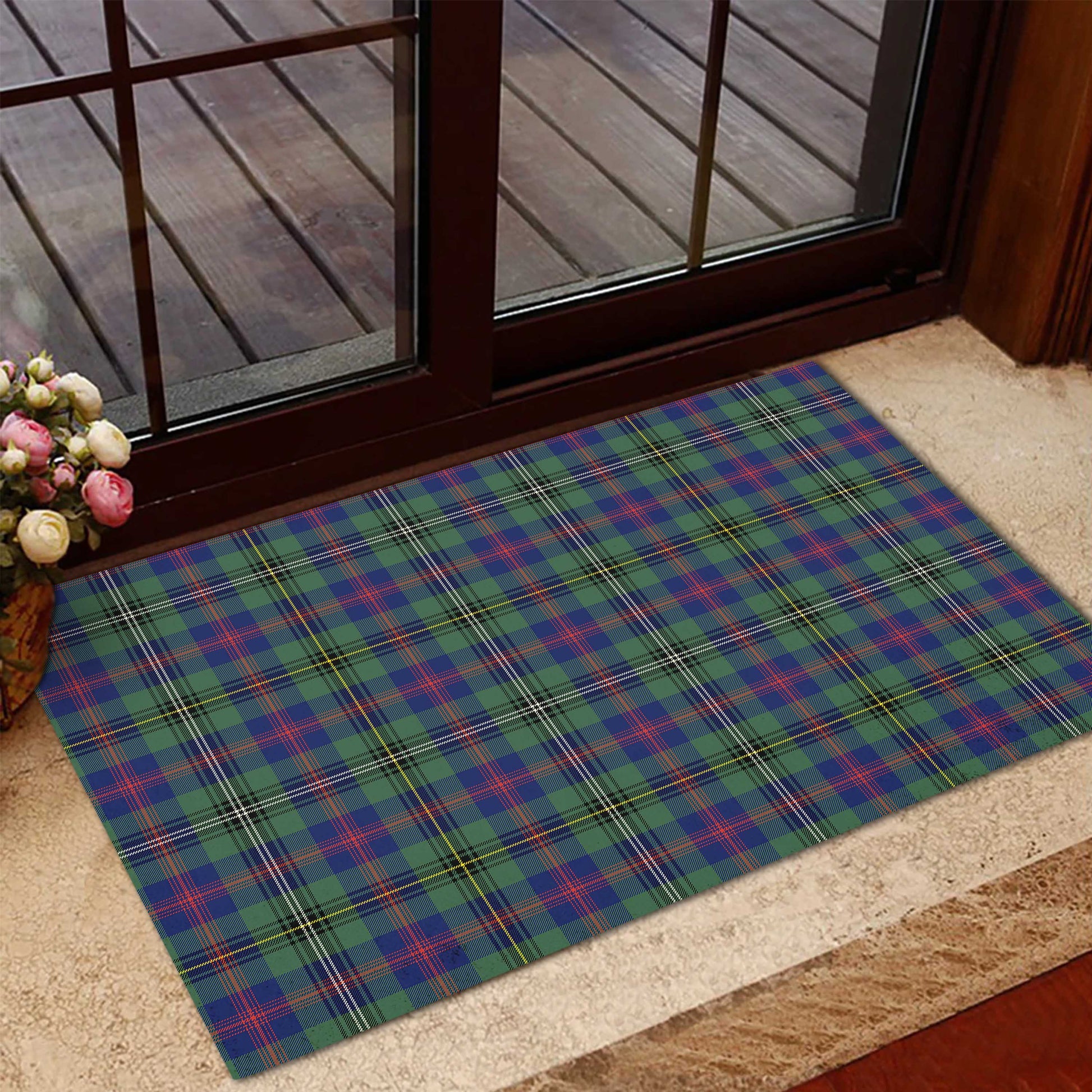 Wood Modern Tartan Door Mat - Tartanvibesclothing Shop